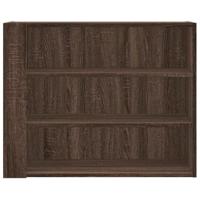 Wandkast 75x35x60 cm bewerkt hout bruin eikenkleurig - thumbnail
