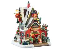 Lemax the elf service sleigh & sled repair verlicht kersthuisje Santa&apos;s Wonderland 2025 - thumbnail