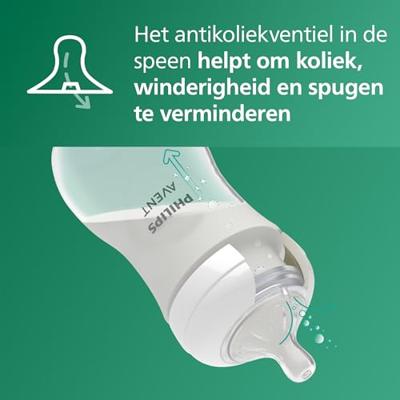Philips AVENT Natural Response 3 glazen flessen + fopspeenset doorzichtig - thumbnail