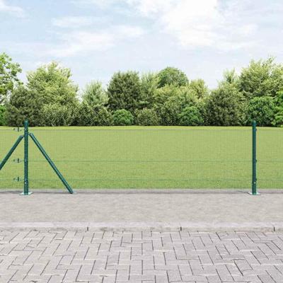 VidaXL Afrasteringspaal groen 25 x 0,5 m (12 x 12 mm gaas) staal