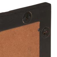 VidaXL Badkamerspiegel 50x70x2,5 cm massief mangohout en glas zwart - thumbnail