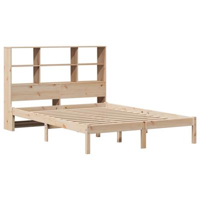 Bed met boekenkast zonder matras massief grenenhout 120x200 cm - thumbnail