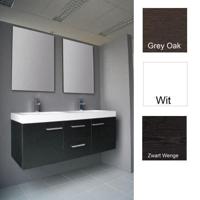 Badkamermeubelset Sanilux California 131x48x45 cm Zwart Wenge - thumbnail