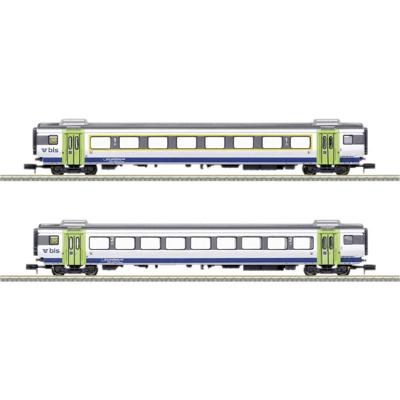MiniTrix 18294 N set van 2 personenrijtuigen GoldenPassLine van de BLS