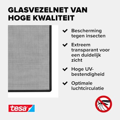 tesa Insect Stop 55360-00002-00 Vliegenhor (b x h) 1.2 m x 2.4 m Antraciet 1 stuk(s) tesa Insect Stop 55360-00002-00 Vliegenhor (b x h) 1.2 m x 2.4 m Antraciet 1 stuk(s)