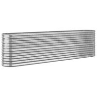 Plantenbak 260x40x68 cm gepoedercoat staal zilverkleurig - thumbnail