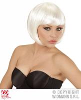 Boblijn pruik wit - thumbnail
