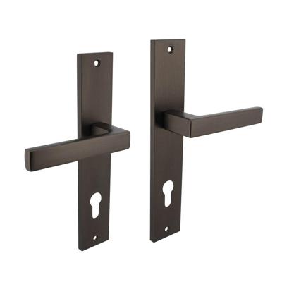 Deurkruk Hera op langschild 245x45mm profielcilindergat 78mm antraciet-grijs