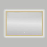 Best Design Badkamerspiegel Nancy Isola LED Verlichting 80x60 cm Mat Goud - thumbnail