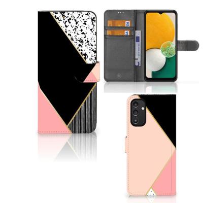 Samsung Galaxy A14 5G | Book Case | Zwart Roze Vormen