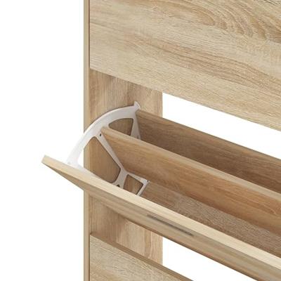 VidaXL Schoenenkast 63x24x147 cm bewerkt hout sonoma eikenkleurig