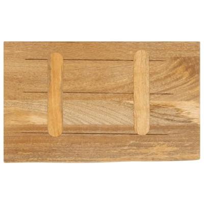 Tafelblad met natuurlijke rand 40x20x2,5 cm massief mangohout - thumbnail