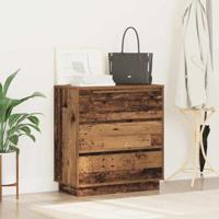 Nachtkastje met lade Oud hout 71 x 34,5 x 75 cm Bewerkt hout - thumbnail