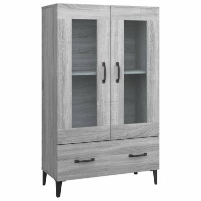 Hoge kast 70x31x115 cm bewerkt hout grijs sonoma eikenkleurig