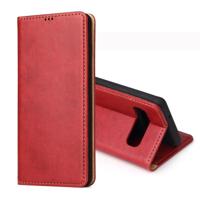Dermis textuur PU horizontale Flip lederen case voor Galaxy S10 Plus met houder & kaartsleuven & portemonnee (rood) - thumbnail