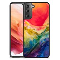 Kleurrijke Telefoonhoesje Samsung Galaxy S21 Watercolor Dark - thumbnail
