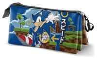 Sonic - The Hedgehog Triple Pencil case SEGA Greenhill Multicolour - thumbnail