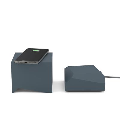 ZENS MANU Qube Oplader Draadloos Opladen met Powerbank Blauw