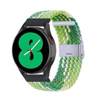 By Qubix - Braided nylon bandje - Groen/lichtgroen - Compatible met Xiaomi Mi Watch/Compatible met Xiaomi Watch 2 / Compatible met Xiaomi Watch S1 / S2 / S3 / S4 - Compatible Xiaomi bandje - thumbnail