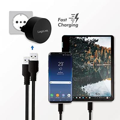 LogiLink Ladegerät USB-oplader 10.5 W 2x USB-A Zwart Binnen
