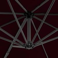 Zweefparasol met aluminium paal 300 cm rood - thumbnail