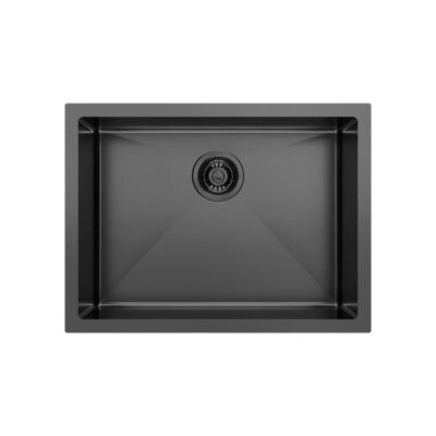 Inbouw Wastafel Sapho Zenith 60x45 cm RVS Antraciet PVD Sapho Inbouw Wastafel Sapho Zenith 60x45 cm RVS Antraciet PVD Sapho