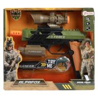 Toi-Toys Alfafox Militair Pistool met Demper + Zaklamp + Licht en Geluid - thumbnail