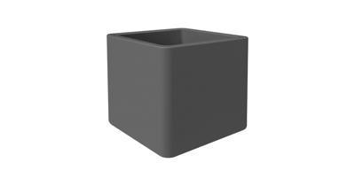 Elho Pure soft brick Wheels 49x49x49cm vierkante plantenbak antraciet
