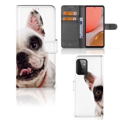 Samsung Galaxy A72 | Telefoonhoesje | Met pasjeshouder | Franse Bulldog