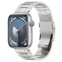 Titanium Premium Link bandje - Zilver - Geschikt voor Apple Watch 44mm / 45mm / 46mm / 49mm - thumbnail