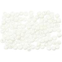 Creativ Company Rocailles, d 3 mm, afm 8/0, gatgrootte 0,6-1,0 mm, wit, 25 gr/ 1 doos - thumbnail
