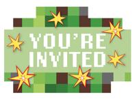 Amscan Uitnodigingskaarten met envelop tnt minecraft 15 cm 8 stuks | 36 stuks - thumbnail