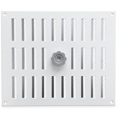 Aluminium Afsluitbaar Schuifrooster Opbouw 300 X 250mm - Wit Aluminium Afsluitbaar Schuifrooster Opbouw 300 X 250mm - Wit