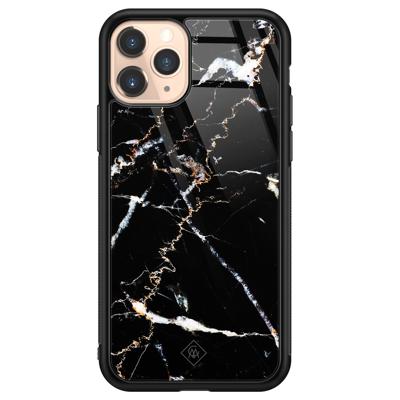 iPhone 11 Pro glazen hardcase - Marmer zwart