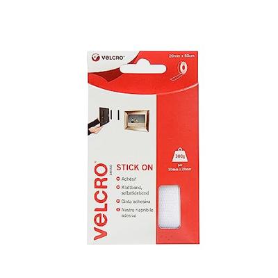 VELCRO® VEL-EC60224 Klittenband Om vast te plakken Haak- en lusdeel (l x b) 500 mm x 20 mm Wit 0.5 m