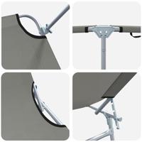 Ligstoel 2-persoon 2 pcs Grijs 58 x 188 x 77cm Stof - thumbnail