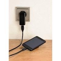 Hama micro usb 2.0 kabel, 1.80m zwart - thumbnail