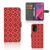 OPPO A54 5G | A74 5G | A93 5G | Telefoon Hoesje | Batik Rood - thumbnail