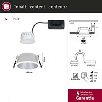 Paulmann 93409 Cole Coin Inbouwlamp LED 6 W Wit, Zilver - thumbnail