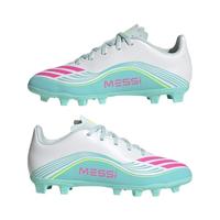 adidas F50 Messi Club Gras / Kunstgras Voetbalschoenen (MG) Kids Wit Turquoise Roze - thumbnail