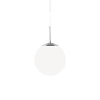Hanglamp met opaalglazen kap E27 fitting 'Nordlux Cafe 15' zilver - thumbnail
