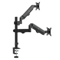 Bevestiging voor 2 Maclean monitoren, gasveer, 17"-32", 2-10kg, zwart, MC-136 - thumbnail