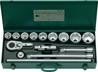 Stahlwille Dopsleutelset | 15-delig 3/4 inch | sleutelwijdtes 32-60 mm | aantal tanden 36 6-Kant | 1 stuk - 96050103 96050103 - thumbnail
