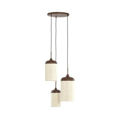 Light & Living 3-lichts hanglampDanialo walnoot bruin met touw - 2992283