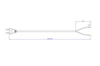Bachmann 202.174 Aansluitkabel Stroom Zwart 2.00 m - thumbnail