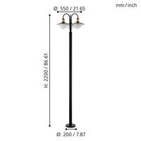 Eglo Staande buitenlampSirmione 220cm zwart met goud - 97288 - thumbnail