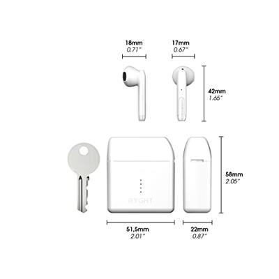 Ryght Nemesis + TrueWireless hoofdtelefoon met touchscreen en automatische verbinding, behuizing met inductieoplader (inductieoplader inbegrepen) wit