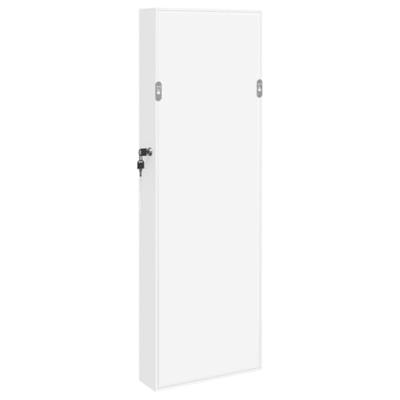 VidaXL Sieradenkast met spiegel wandgemonteerd 30x8,5x90 cm wit