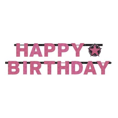 Happy Birthday Letterslinger Sparkling Pink