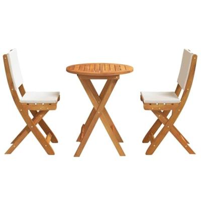 Bistroset 3 pcs Bruin Massief acaciahout